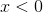 x<0