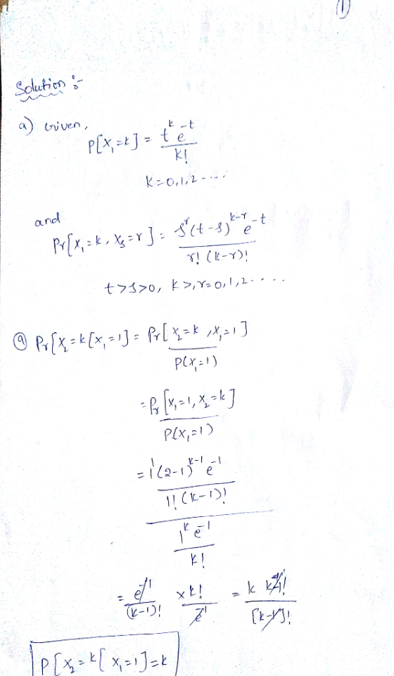 Solution a) Uen k-ol andl pl:リ K!