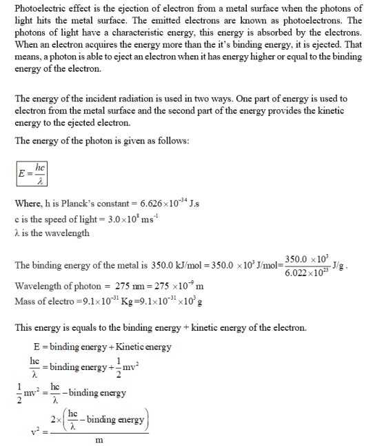 Photoelectric effect is the ejection of electron from a metal surface when the photons of light hits the metal surface. The e