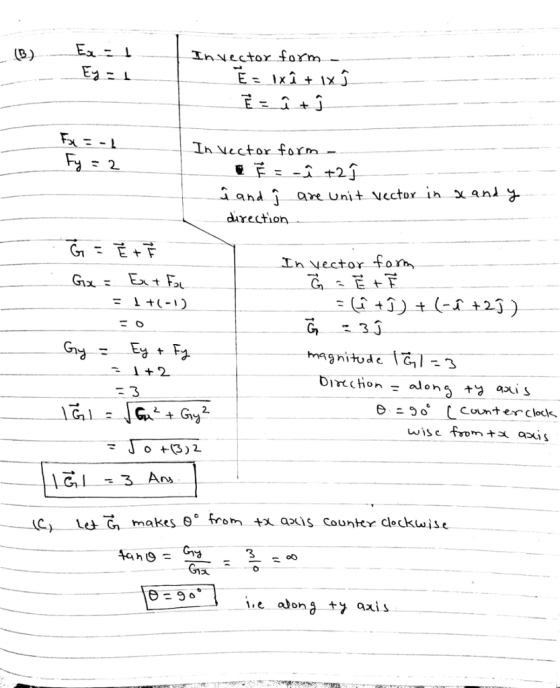 Ih Vector form - and J are Unit vector in and direction oL magnitude f =3 Count err clocl< 2. wisc (C) LdG makes θ。from +x axis Counte Y lock ise .e abon ty axis