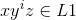 xy^iz \in L1