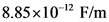 8.85x10-12 F/m
