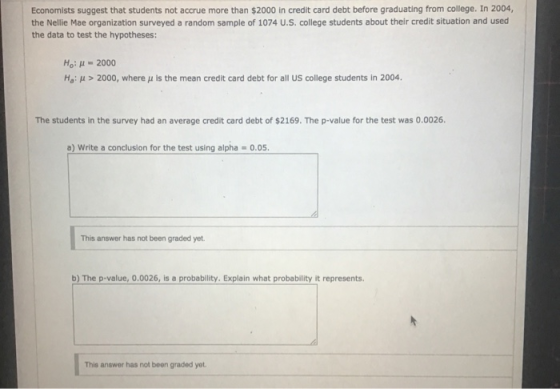 Economists suggest that students not accrue more than $2000 in credit card debt before graduating from college. In 2004, the