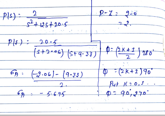 PIS) P-1 go 2. $2+125+2015 Plot 20.5 45+2406) (SF9.33) p= (2x + 1 ) 180 SA : 69.06)- (9.33) 2. GA - 5.695 0 (2k +2 790 Put K=