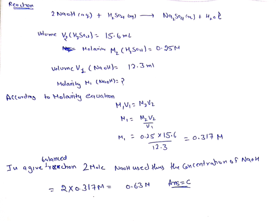 Rea clhon 0.313 M