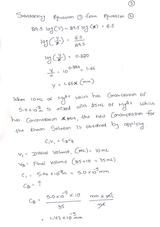 Suibtsacting Equation fo uation a.5 log C-a.5 log C)- 6.5 6.5 a9.5 OaQo శిషం 1.66 y .66x (mm) When Concentoation of TOML of W