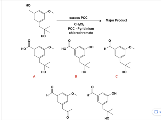 но excess PCC Mаjor Product CH2C12 РСС - Рyridinium chlorochromate но Но Но но но Но но В С А Он н Е F Но
