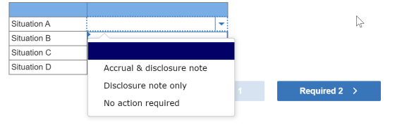 Situation A Situation B Situation C Situation D Accrual & disclosure note Disclosure note only Required 2 > No action require