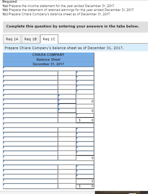 Required: 1(a) Prepare the income statement for the year ended December 31, 2017 1(b) Prepare the statement of retained earni