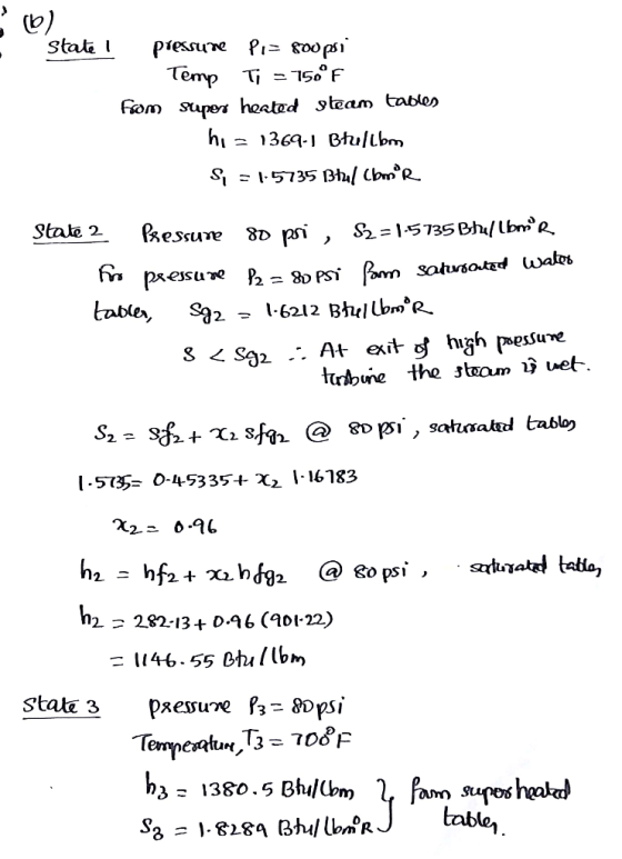 State I ニ150° F temp T fom supei hoalad steam tables Stale 2 B%essue 8D S2 - sfi+ K1 sfaa @ sDPSi , satiaakd tabln 1-5(35- 0