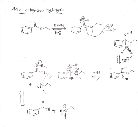 Acid catalyzed hyycholysis . H2504 H BRD + H+ otor OH H.NO 1 fine nu