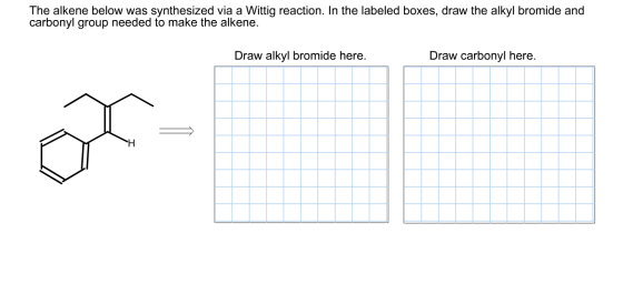 The alkene below was synthesized via a Wittig reac