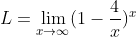 L = lim (1--)r