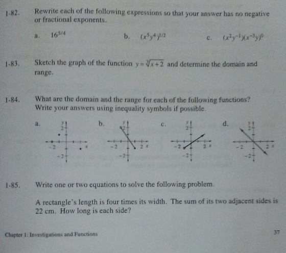 1-82. Rewrite each of the following expressions so that your answer has no negative or fractional exponents. b. (412 c. (x27x