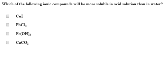 Which of the following ionic compounds will be mor