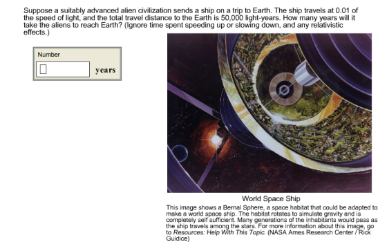 Suppose a suitably advanced alien civilization sends a ship on a trip to Earth. The ship travels at 0.01 of the speed of ligh