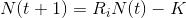 (t+1) = R; (t) – K