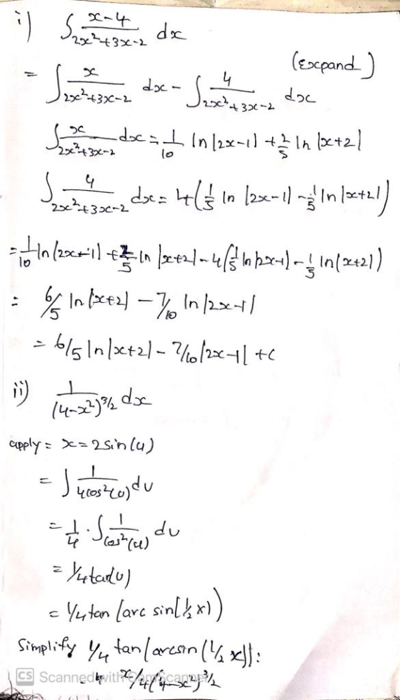 هادی ( doc doc- 12x c² +30C-2 2x²430c-2 lo (Espand) Some -Sy doc doc. In 12x-11 + In le+21 does 4 in 1px-11-zın (x+21) 10/2