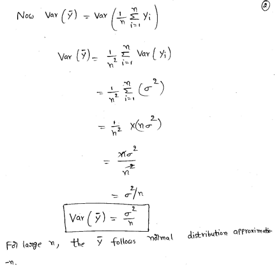αγ 2 ay ange, tle y follows mamal distribution approzimeb.
