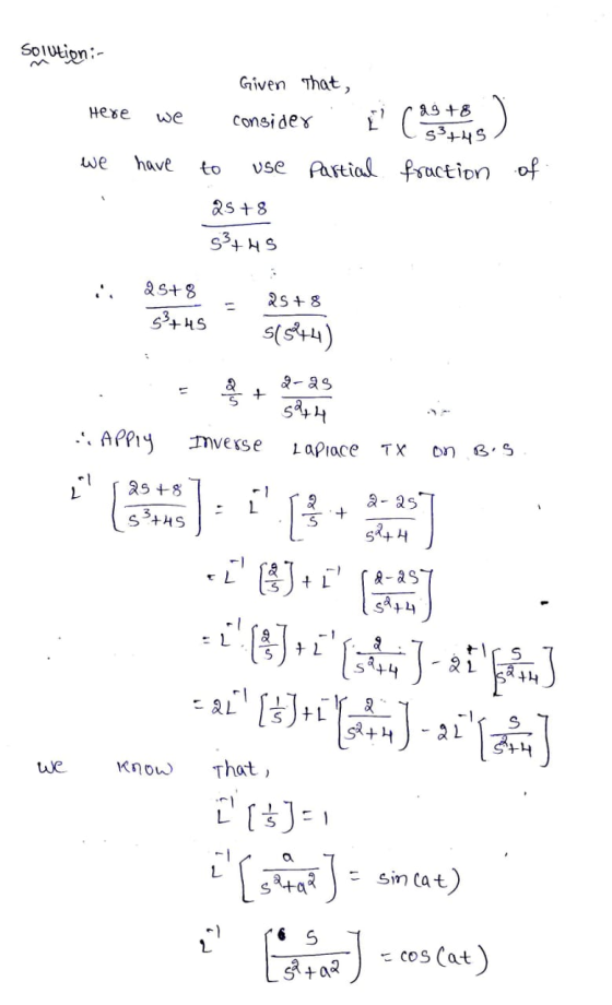 solution:- Here we we have Given that, consider in Chenna) to use Partial fraction 25 +8 s3ths of i 25+825+8 33+45 515444) =
