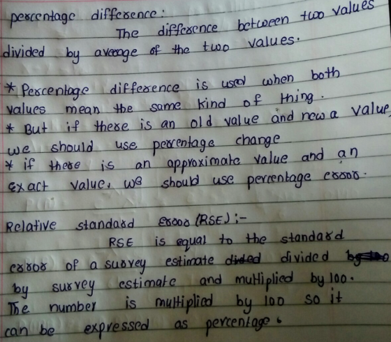 pescentage diffesence Values The diffesence betuween divided by avengeof tha Values mean tbe same kind hiDg 土But if these is