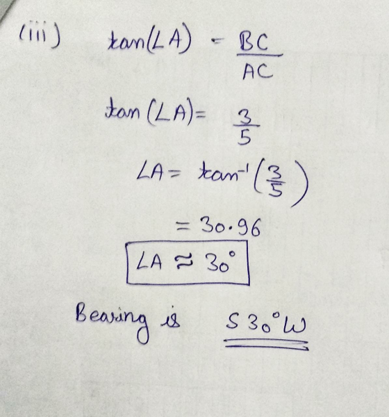 lini) kan (LA) - BC. come AC tam (LA) = 3 LA= tant (2) = 30.96 LA ~30] Beasing is s ow