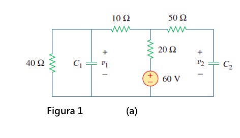 10 Ω 50 Ω 20 Ω + + 40 Ω C +0, 2 C, (+1) 60 V Figura 1 (a)