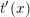 \small t'(x)