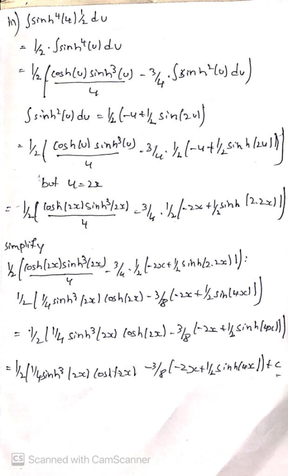 h) Jsn (4)2 du by.Ssin hucul du - kafesh() simn? (w) - 26. Srinn 4o) du) Ssinhfu) du = ls (-utl sin(2) 4 =// Coshlul sinnslu