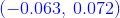 \color{Blue} (-0.063,\:0.072)