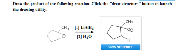 Draw the product of the following reaction. Click