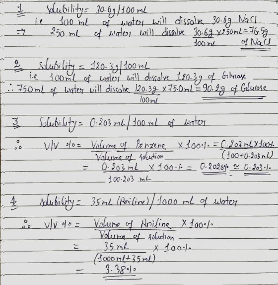 I dubility = 30.6g/100 ml il 100 ml of water will dissolve 30.69 Nall ť 250 ml of water will dissolve 30.6g x 250 ml = 76.59