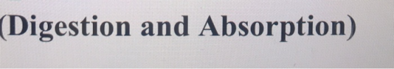 Digestion and Absorption)