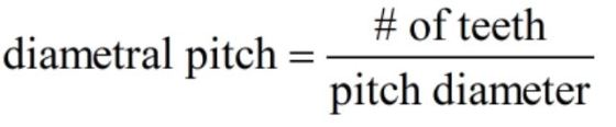 # of teeth pitch diameter diametral pitch --