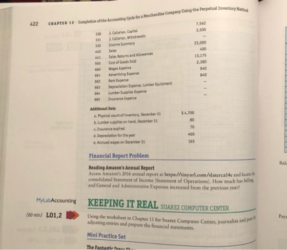 al Inventory Method Completion of the Accounting Cycle for a Merchandise Company Using the Perpetual Inventory - CHAPTER 12 7