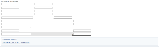 Administrative expenses SHOW LIST OF ACCOUNTS LINK TO TEXT LINK TO TEXT LINK TO TEXT