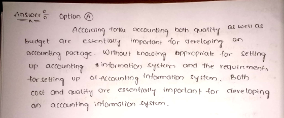 Ansuoer Cotion Accoding tota acounting both qat budget aie essentiaimporfant for developing n ccountirg poet ge. Orthout knou