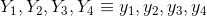 Y1, 42, 43, YA = 41, 42, 43, 44