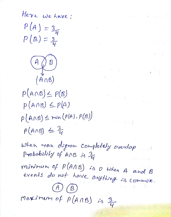 Here we have; A B A nb plane)< P(B) minimu m of p(ΑΛΒ 0 when A and β events dlo not have any