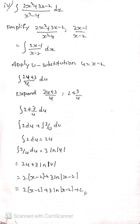 ins 2013-2 -doc -gc²_4 simplify 2002+3-? 236-1 بدله = dx Apply un substitution 4=x-2 쨷 Expand 2443 : 242 S2+2 du Szdy +53% do