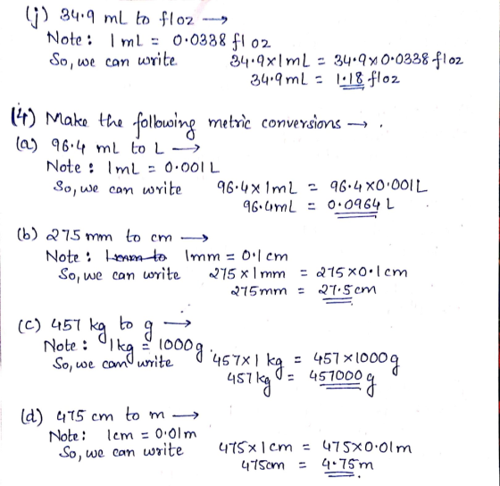 1.;) 34.9 ml to floz -- Note: 1 ml = 0.0338 f1 02 So, we can write. 34.9x1mk - 34.90.0338 floz 34.9mL = 1.18 floz 14) Make th