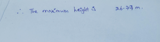 . The maximum height is 26.77m.