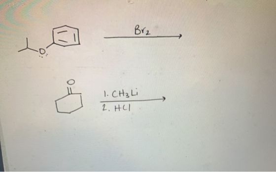 Brz 1. CH₃ Li 2. HLI