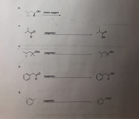 OH Jones reagent reagent(s); OH reagent(s); OH reagent(s); CO2H reagent(s);