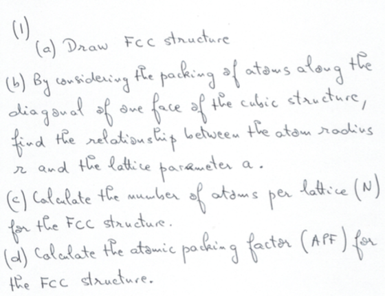 Draw FCC structure By considering the packing of