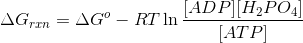 AGrrn = AG – RT In A [ADP][H2P04) [ATP]