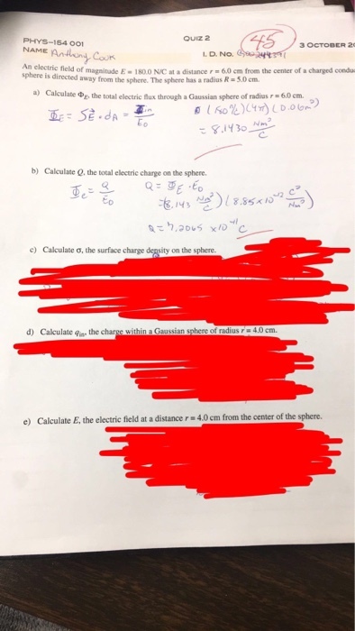 An electric field of magnitude E = 180.0 N/C at a