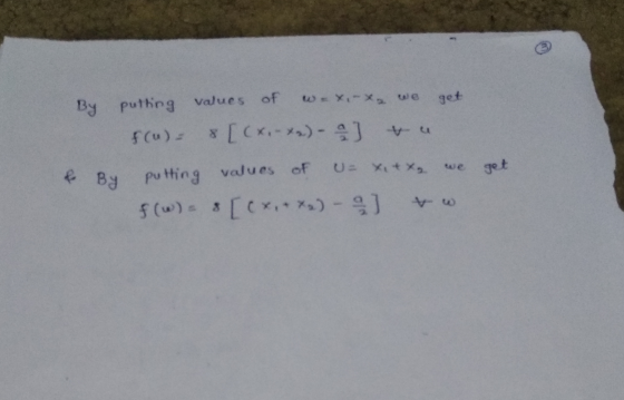 get By putting values f(u): * [cx. 8 [ (x-x) - 2 putting values of U= x + x₂ we f(w) : [(*.**.) - 9) . By get