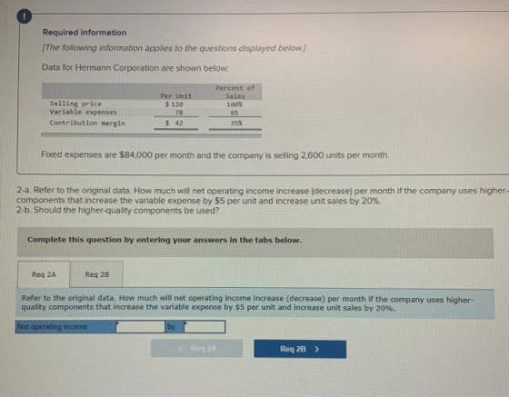Required information (The following information applies to the questions displayed below.) Data for Hermann Corporation are s