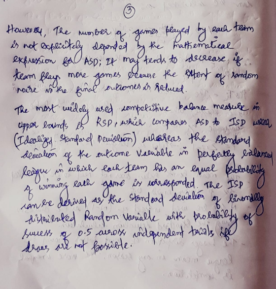 Howevey, The number of games played by each team is not explicitely depended by the mathematical expression fa ASD; It may te
